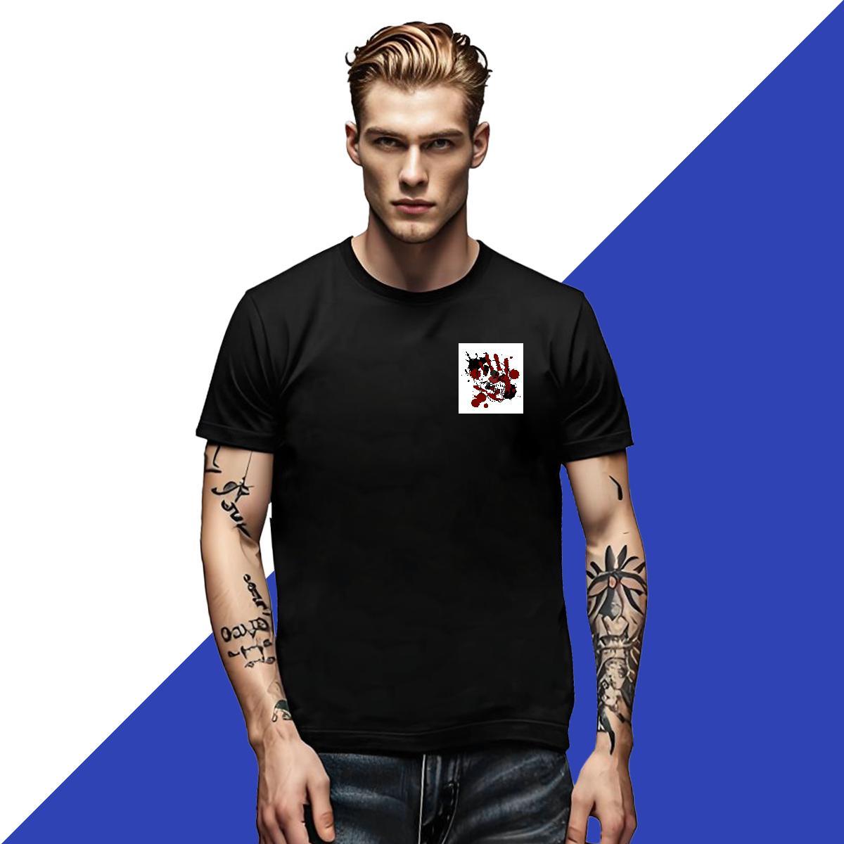 Brand Men Tops Tees 100% Cotton 230g Hip Hop Street scary Breathable Short Sleeve T-Shirts for Men TOP Quality Oversized Wear