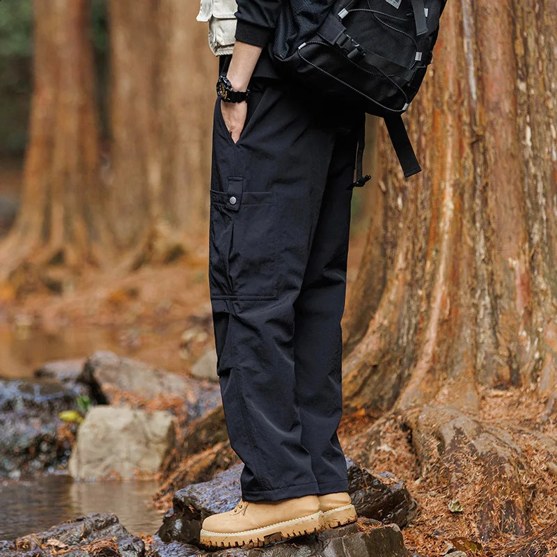 CHRLCK Mens Waterproof Hiking Bag Quick Drying Pants Breathable Trouser Fishing Camping Outdoor Sports 240821