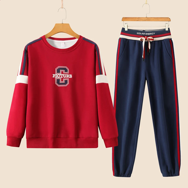 Woman Tracksuit Two Piece Set Winter Warm HoodiesPants Pullovers Sweatshirts Female Jogging Woman Clothing Sports Suit Outfits 240821
