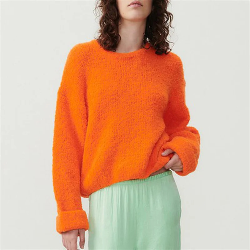 Lamuusaa y2k sweater womens Fairycore clothing solid color round neck long sleeved floral top 2000s jumper fashion streetwear 240821