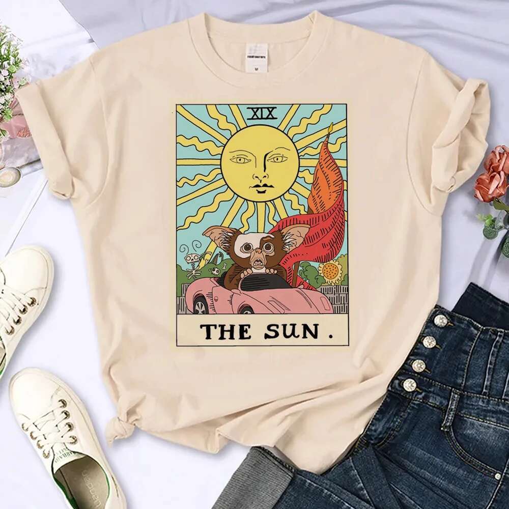 Anime Grems Streetwear Comic T Shirt Female Clothes Short Sleeved 2024 Summer Women Lady T-shirts -shirts