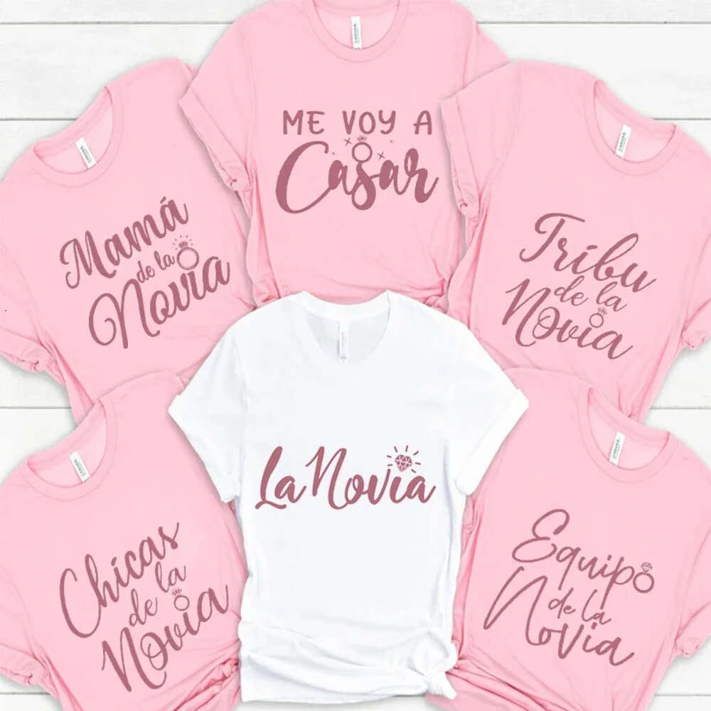 Girl Spanish Bachelorette T Shirts Team Bride Squad T-shirt Bridal Shower Tshirt Friends Wedding Tee Hen Party Gift Tops eam -shirt shirt ee ops