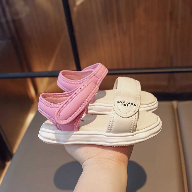 Purple/Rose Red Girls Sandals with Anti Slip Open Toes Summer Outdoor PU Girls Fashion Sandals Size 26-37 Sandals De Mujer W240821