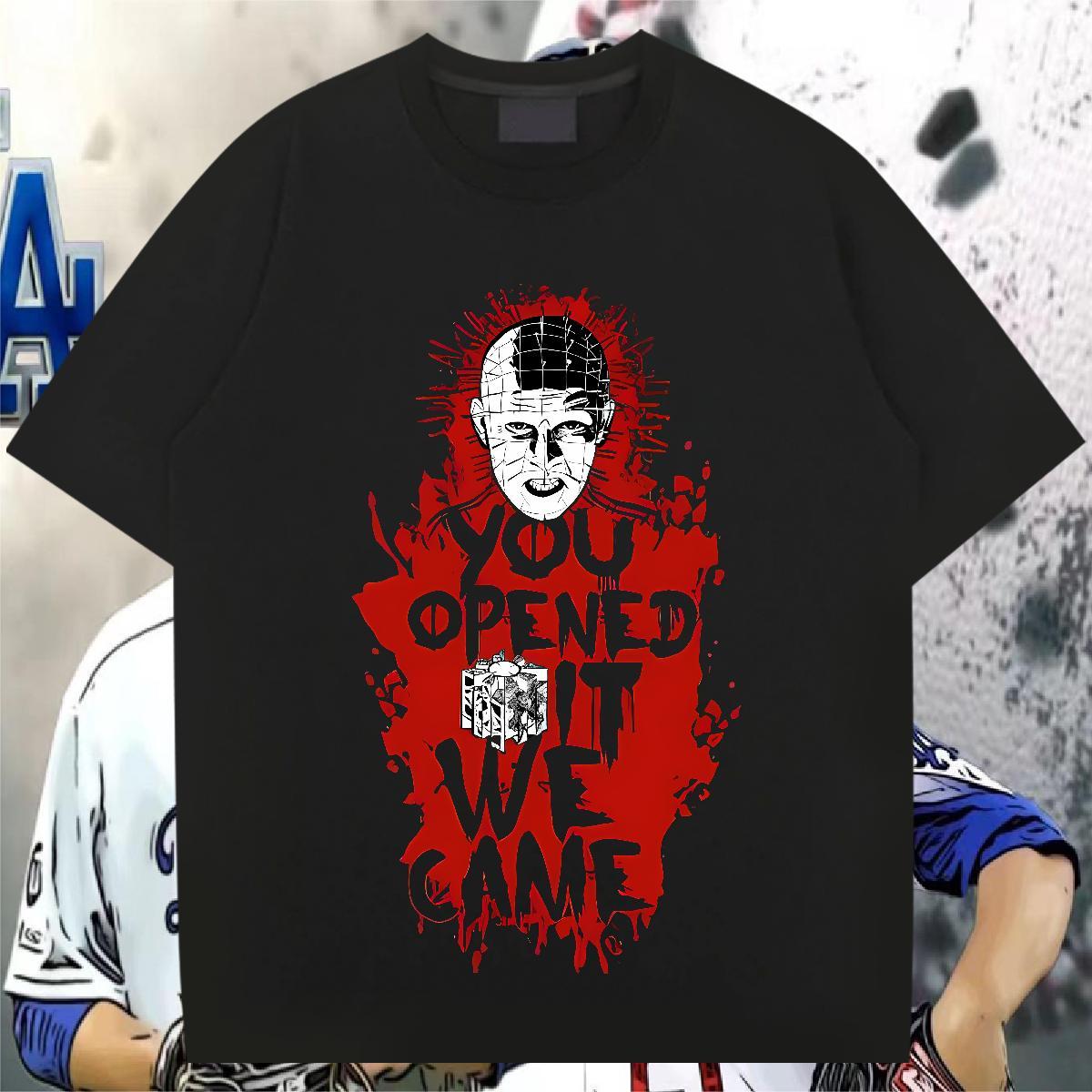 Designer Fashion Tshirts 230g 100% Cotton Beach scary Short Sleeve O-Neck Men T Shirts Unisex Custom Printed Tops