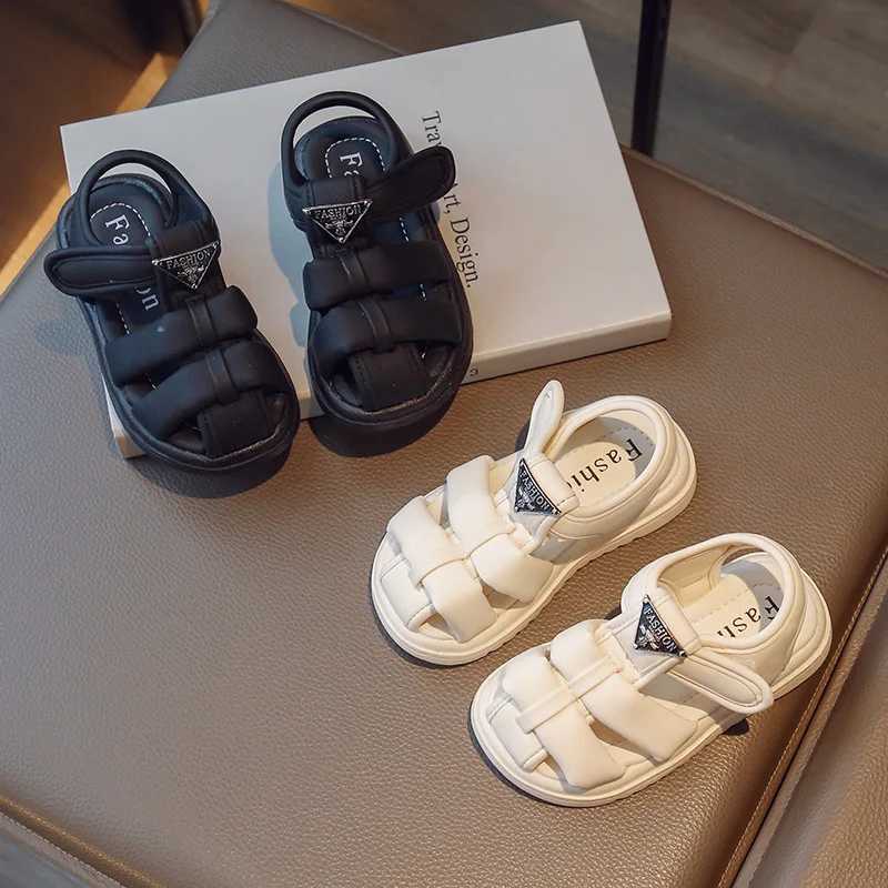Childrens Summer Sandals Girls Fashion Solid Color Summer Shoes Little Princess Beach Sandals Baby Soft Non Slip Sandals W240821