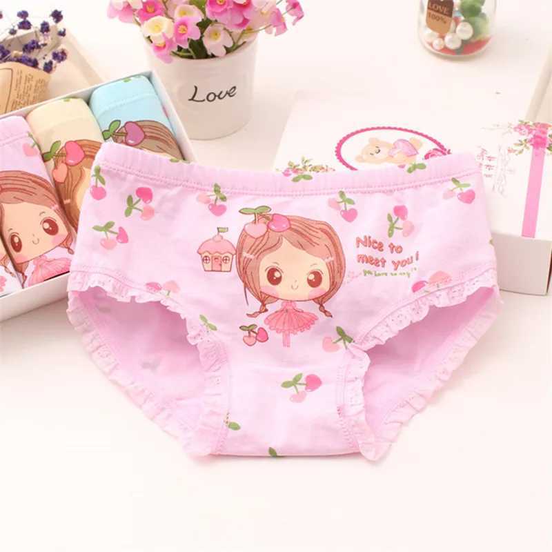 Hot 1pc Random Color Cute Baby Girls Panties Cotton Kids Underwear for Baby Cute Print Briefs 2-10Y Childrens Clothing Y240821