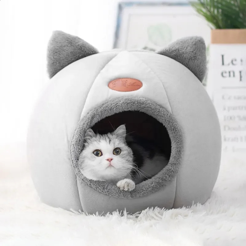 Deep Sleep Comfort In Winter Cat Bed Iittle Mat Basket Small Dog House Products Pets Tent Cozy Cave Nest Indoor Cama Gato 240814