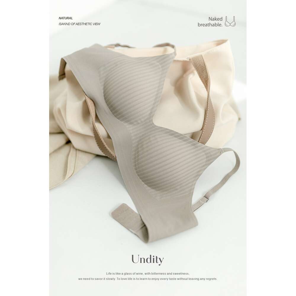 Untouched sexy lingerie for women in summer, thin cut, small chest gathered, top support, no steel ring, anti sagging, double breasted, beautiful back