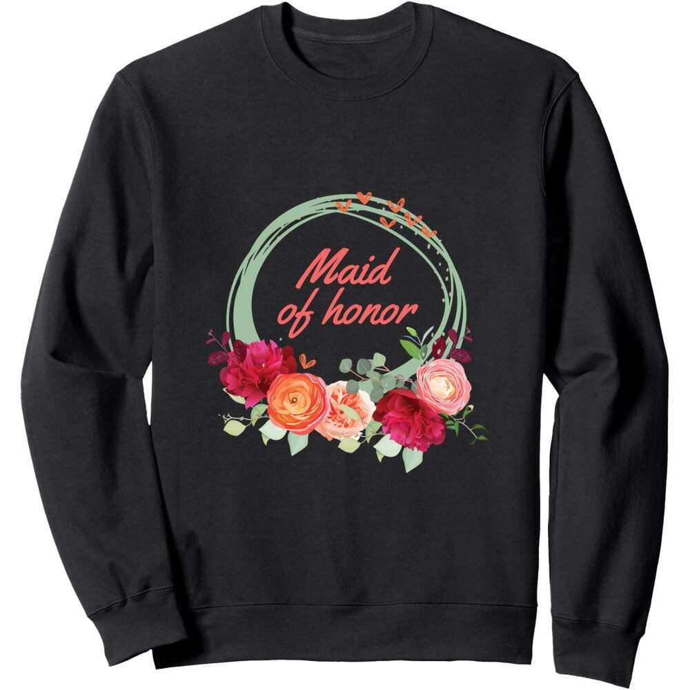Long Sleeve Shirts for Men sweatshirt Maid of Honor Cute Funny Gift for Wedding Party Sweatshirt T shirt Tee Streetwear Casual tops clothes