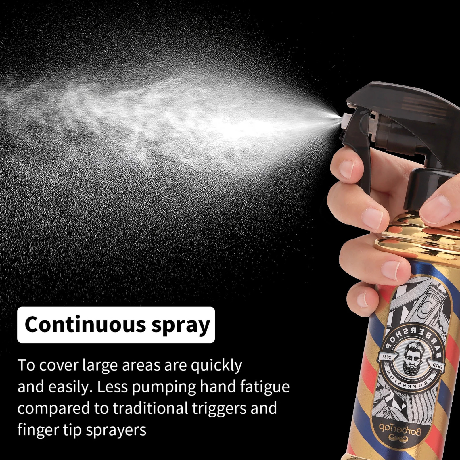 5pcs Hairdressing Supplies Set Barber Spray Bottles Comb Brush Tools Salon Hairdresser Haircut Tools Pro Barbershop Accessories 240808