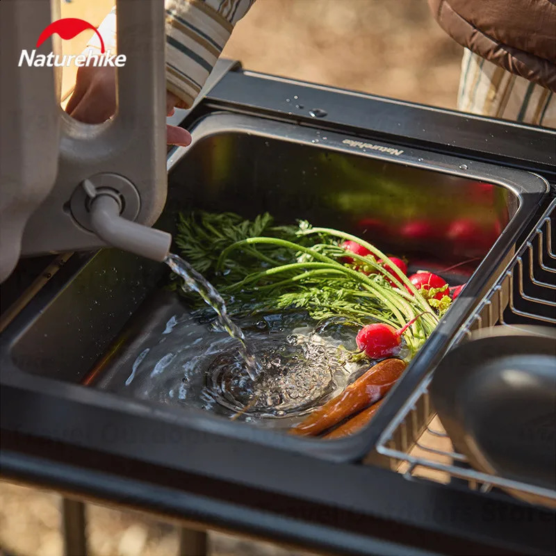 IGT Table sink Stainless Steel 6L Wash Basin Picnic Hands Ultralight Washing Tank Outdoor Camping Kitchen Suppl 240820