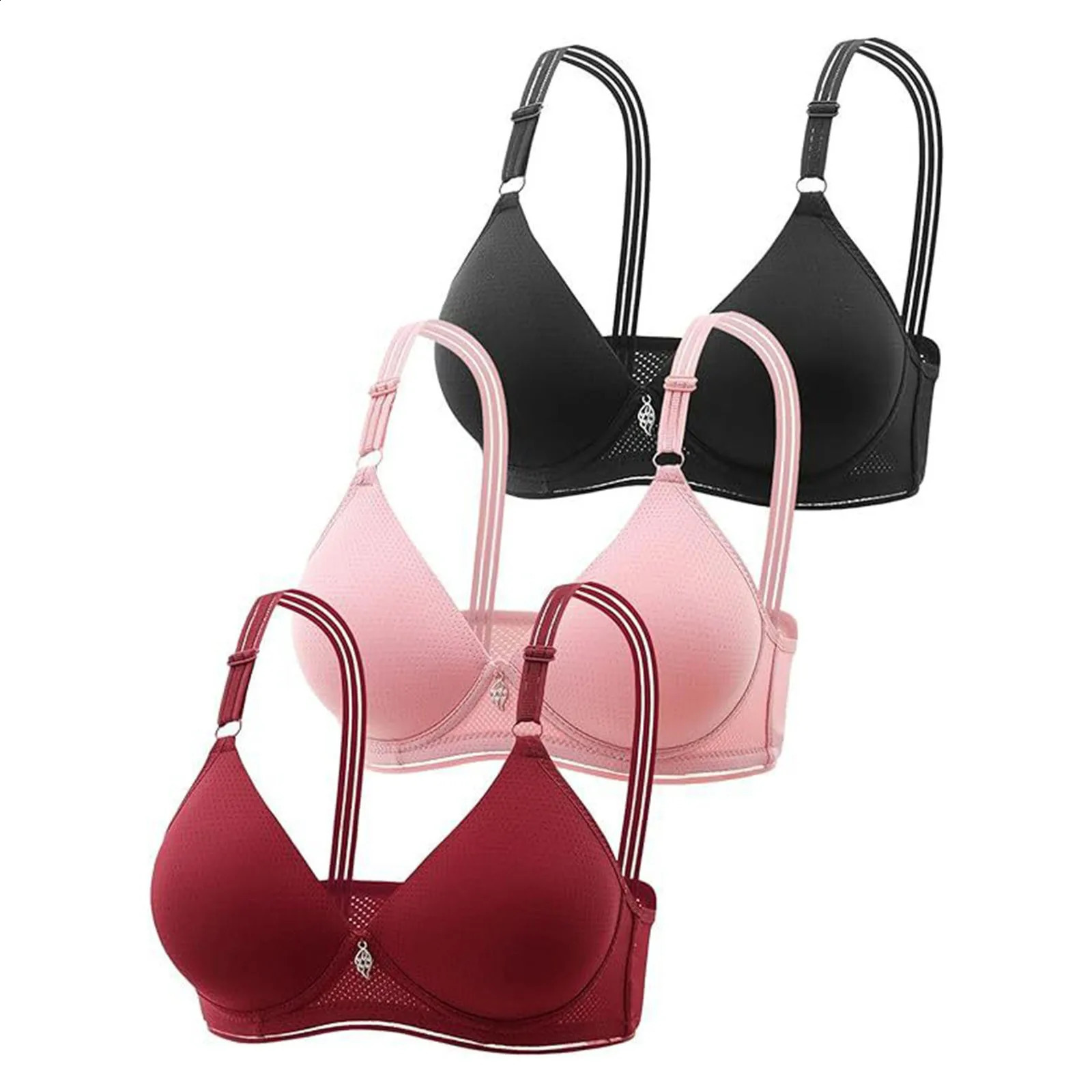 3PC Bras For Women Sexy Push Up Bra Pack Non Removable Padded Sports for 240820