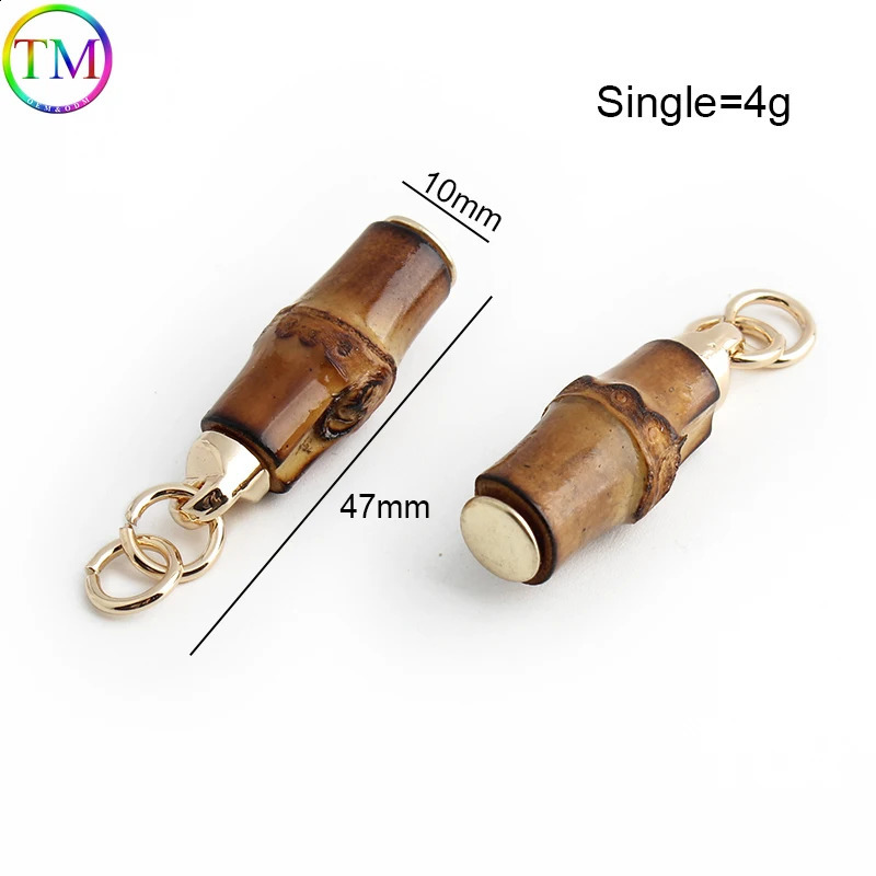 202932MM natural bamboo root metal buckle connector hanger used for bags handbags shoes shoulder straps hardware accessories 240820