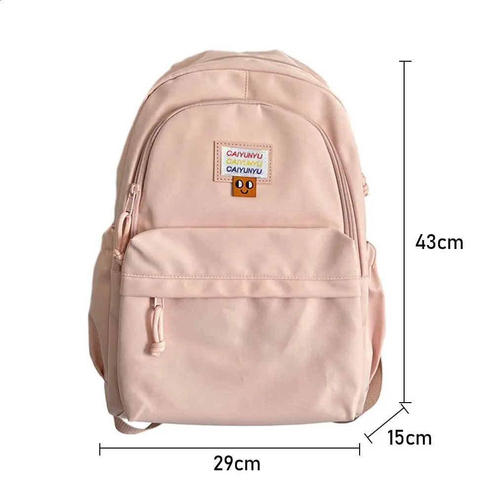 Large capacity backpack shoulder bag nylon travel student daily zipper 240820