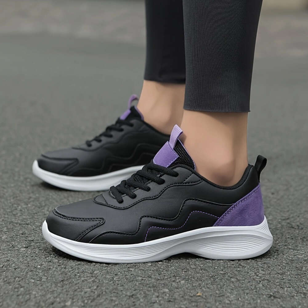 Ddmysports White New Girls Sports Running Shock Absorbing And Anti Slip Korean Version PU Face Badminton Shoes Gymnastics OUTDOOR
