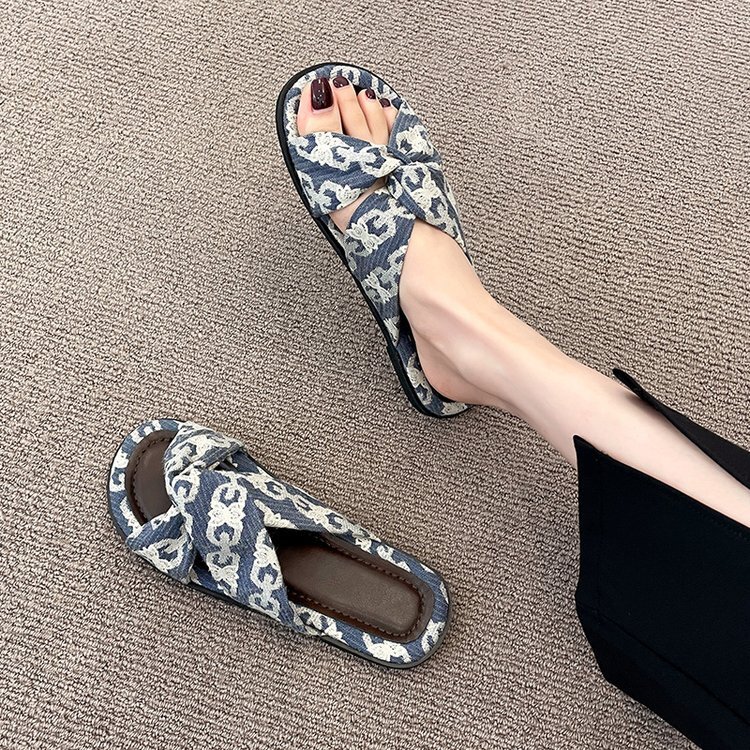 Ddmysports New Summer French Roman Sandals For Women Fairy Style Casual Slippers S Flat Bottomed Soft Soled Shoes OUTDOOR