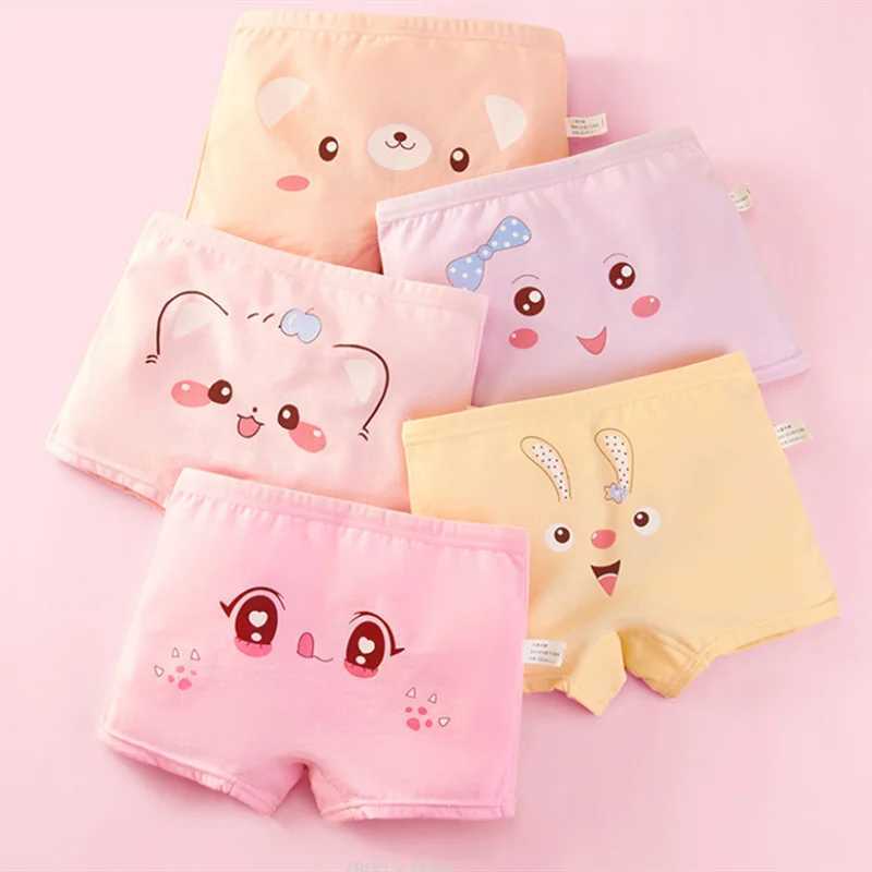 5Pcs/lot Baby Girls Cartoon Underpants Kids Underwear Cotton Panties Toddler Children Underwear 2-10years Y240821