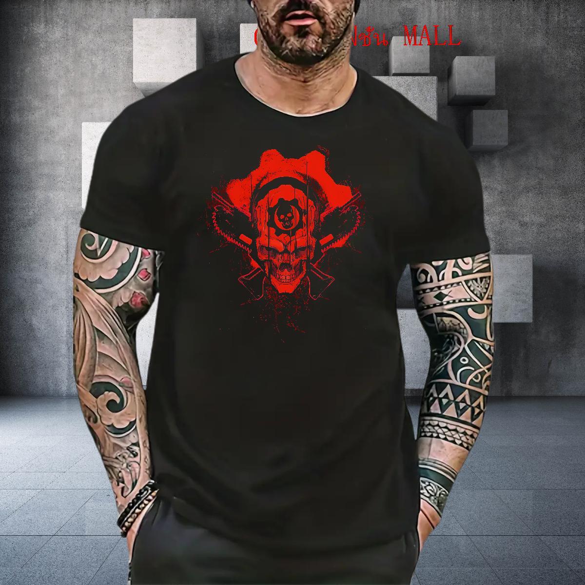 Designer Fashion Tshirts 230g Cotton Casual Daily Wear scary Breathable T-Shirts Loose Plus Size Custom Tops Shirt