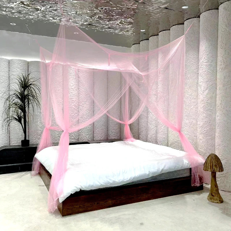 Mosquito Net White for Double Four Corner Bed Post Canopy Full Queen King Size Bedding Curtains 240820