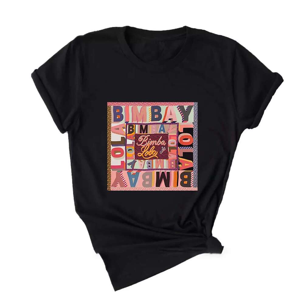 Clothing Summer Fashion Tops Tees New Women Personality Printing Short Sleeve Casual Solid Color Y2K T-shirts
