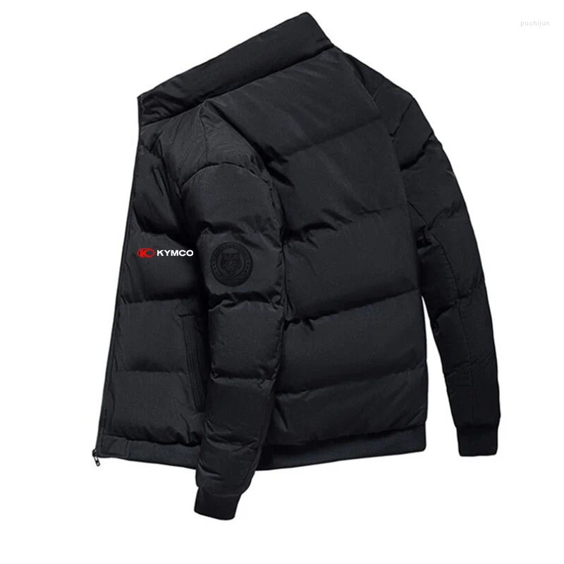 Men's Jackets Winter KYMCO Parkas Jacket Korean Fashion Stand Collar Thick Warm Puffer Casual Windbreaker Thermal Padded Coat