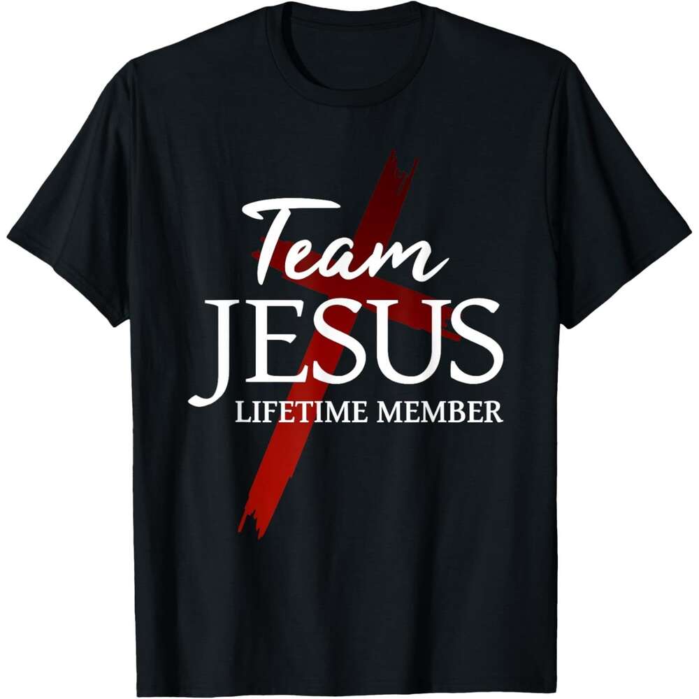 Christian Team Faith Pray God Religious T-Shirt Funny Jesus Clothes for Men Graphic T Shirts