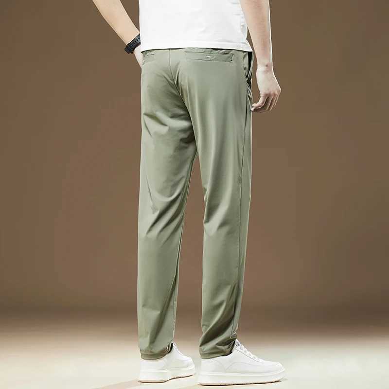 Mens 4-color classic fashion business slim fit straight cotton pure cotton 2023 new Trouser new thin casual pants 36 38W240725