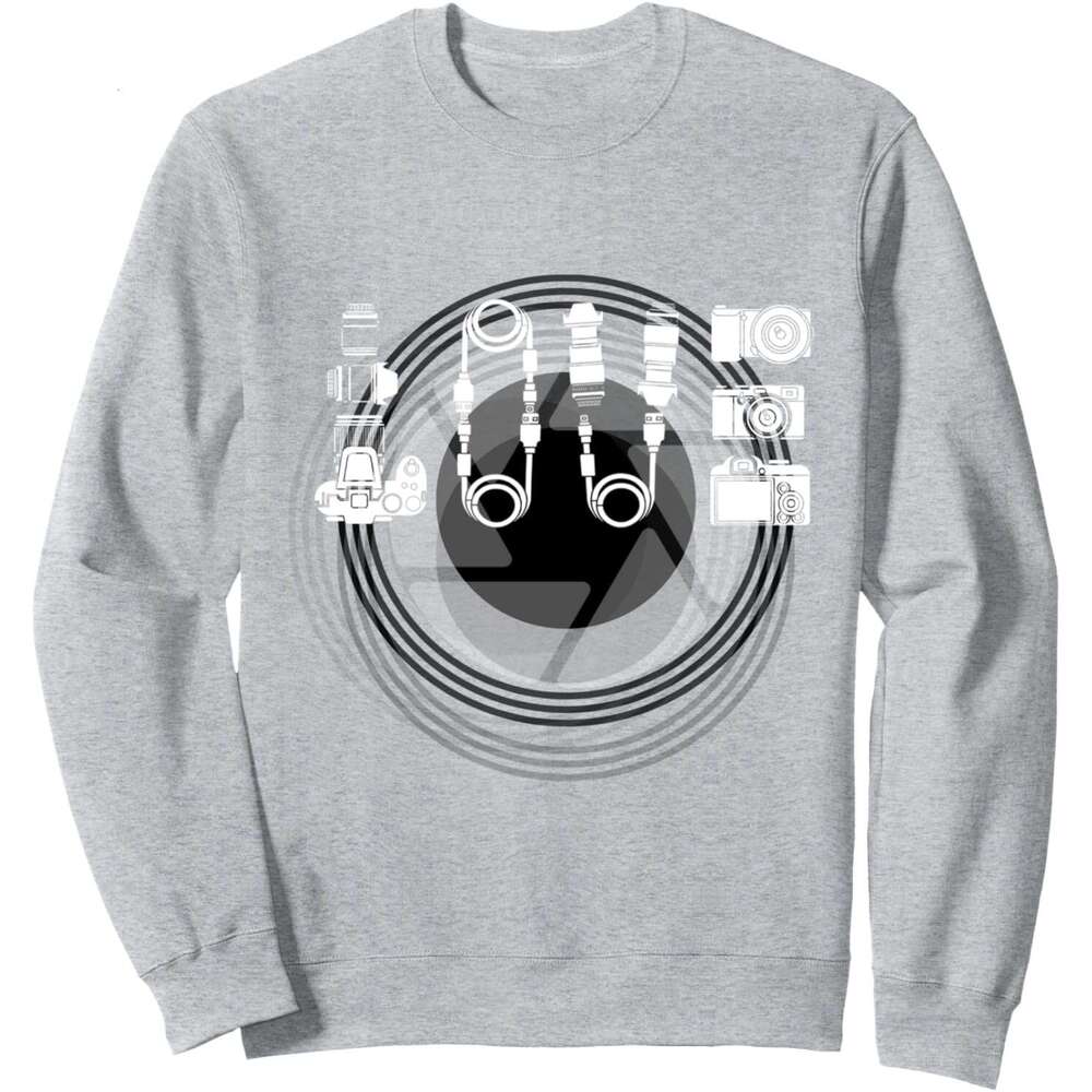 Long Sleeve Shirts for Men sweatshirt Love Themed With Lens Shoot Outs - Photographer Gift Sweatshirt T shirt Tee Streetwear Casual tops