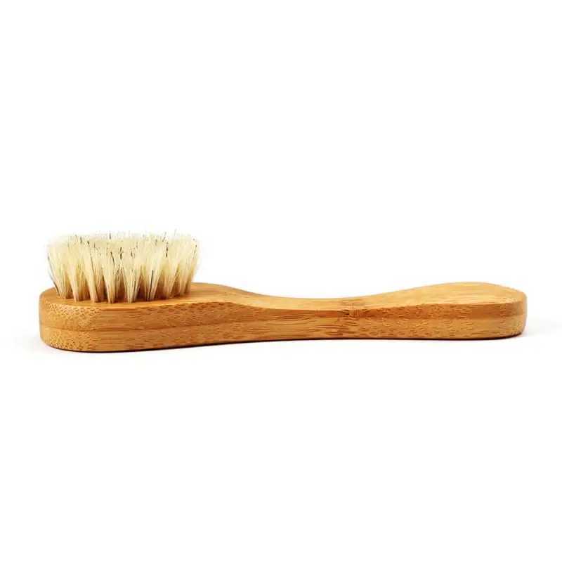 1pc Natural Face Brush Bristles Exfoliating Face Brushes Wooden Woman Man Skin Care Dry Body Brush Massager Scrubber Tools TSLM1 Y240821