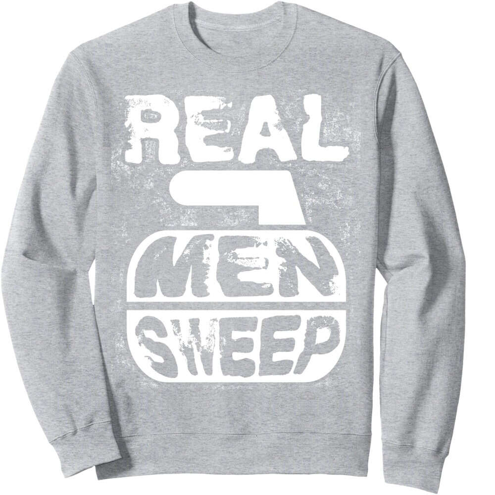 Long Sleeve Shirts for Men sweatshirt Real men Sweep Curg Funny Ice Lover Gift Sweatshirt T shirt Tee Streetwear Casual tops clothes