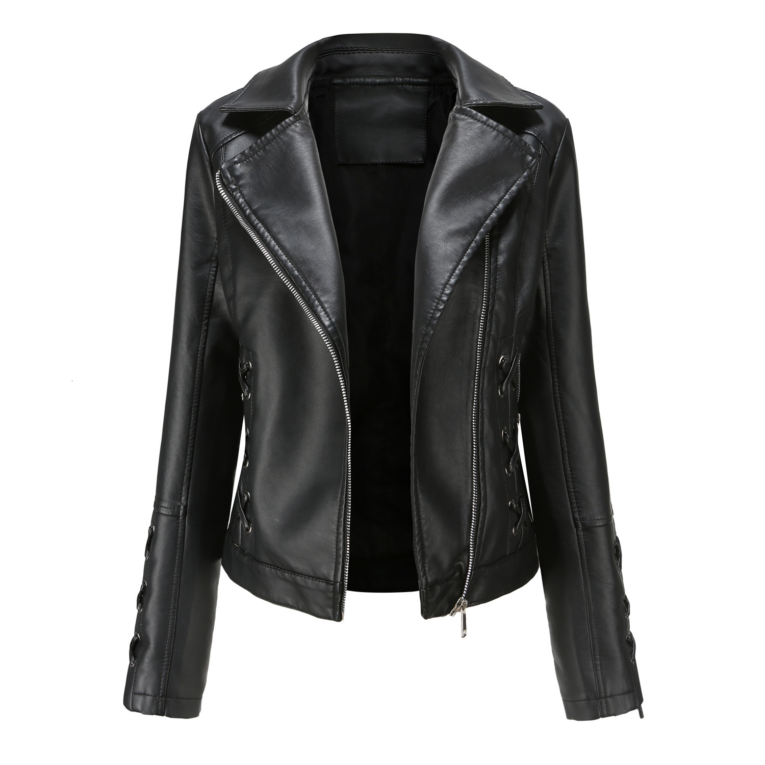 2024 New Fashion Knitted Leather Strap Coat Popular Clothing Casual Jacket Women's G5091