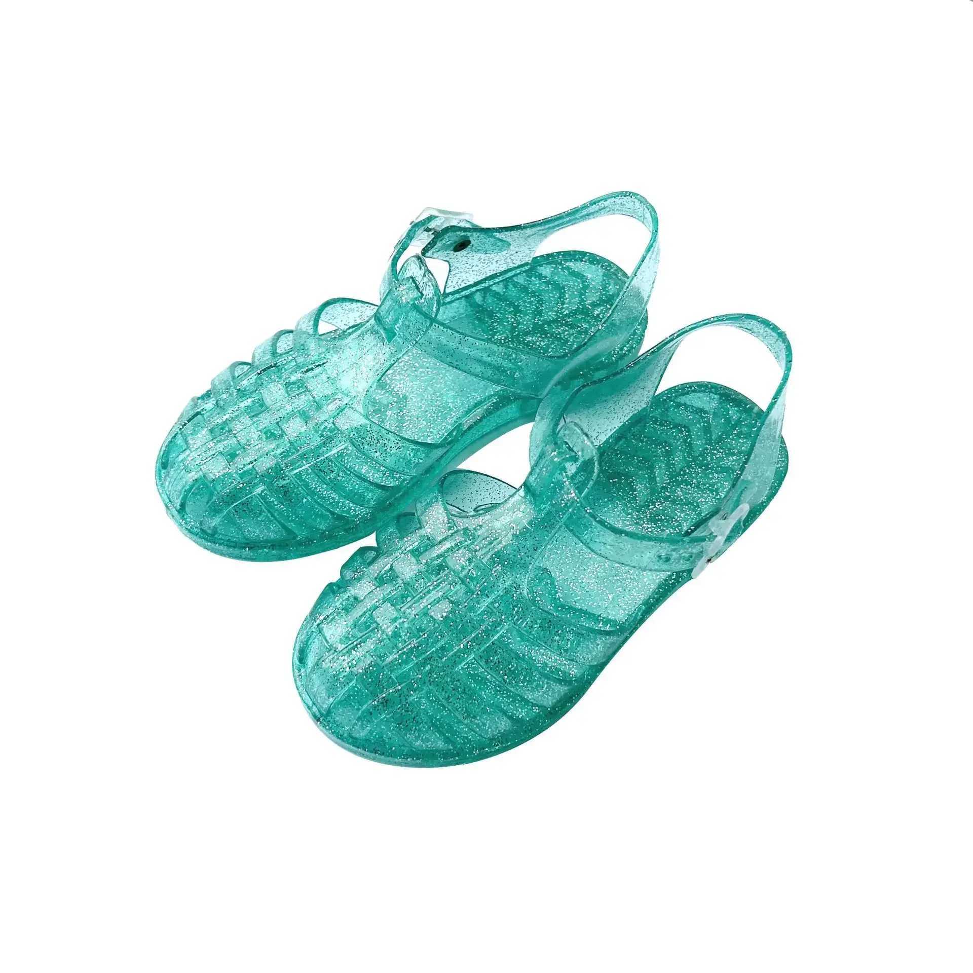 Childrens sandals summer new fashion princess crystal shoes baby jelly sparkling shoes girls Roman beach sandals childrens slippers W240821