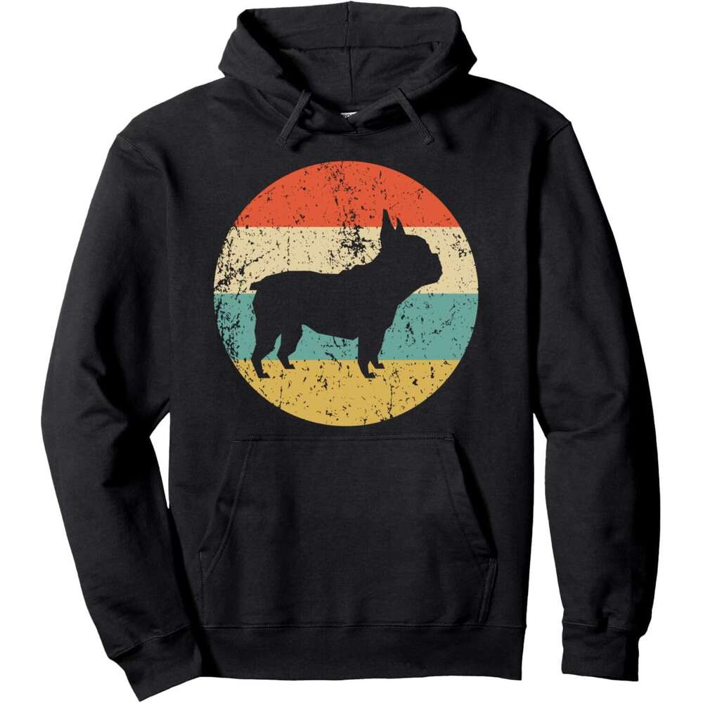 Hoodie for Mens Womens Retro French Bulldog Dog Pullover Hoodie Graphic Hoodies Sweatshirt Pullover Long Sleeve size s-2xl