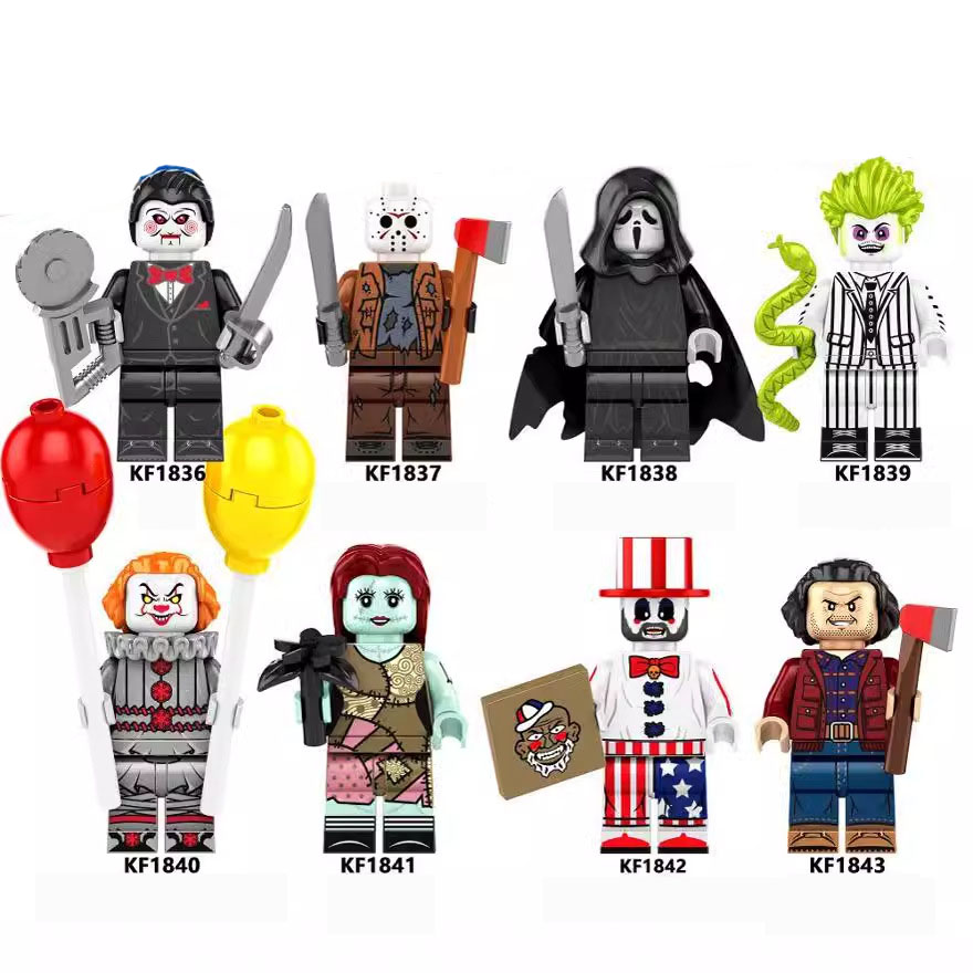KF6173 Cartoon Halloween Series Small Particle Puzzle Toys Assembled with Building Blocks in a Bag