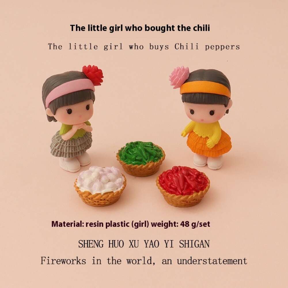 Cartoon Cute Little Girl Baby House Miniature Food Play Mini Chili Garlic Micro Landscape Creative Ornament OB11