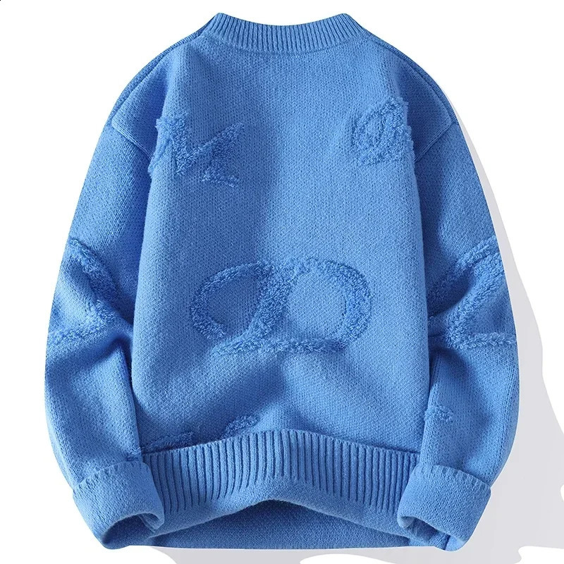 winter cashmere sweater mens high-end thick warm mens Christmas skydiving pull mens fashion letter knitting 240829