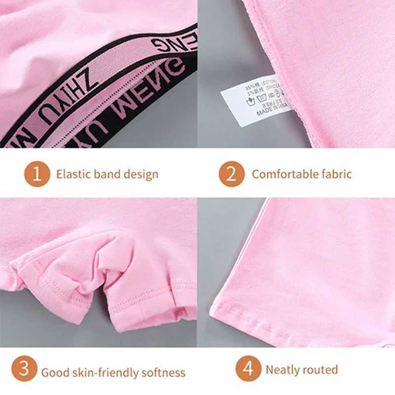 4Pcs/Lot Girls Boxer Briefs Panties Underwear Underpants Girl for Kids Children 8-14Y Y240821
