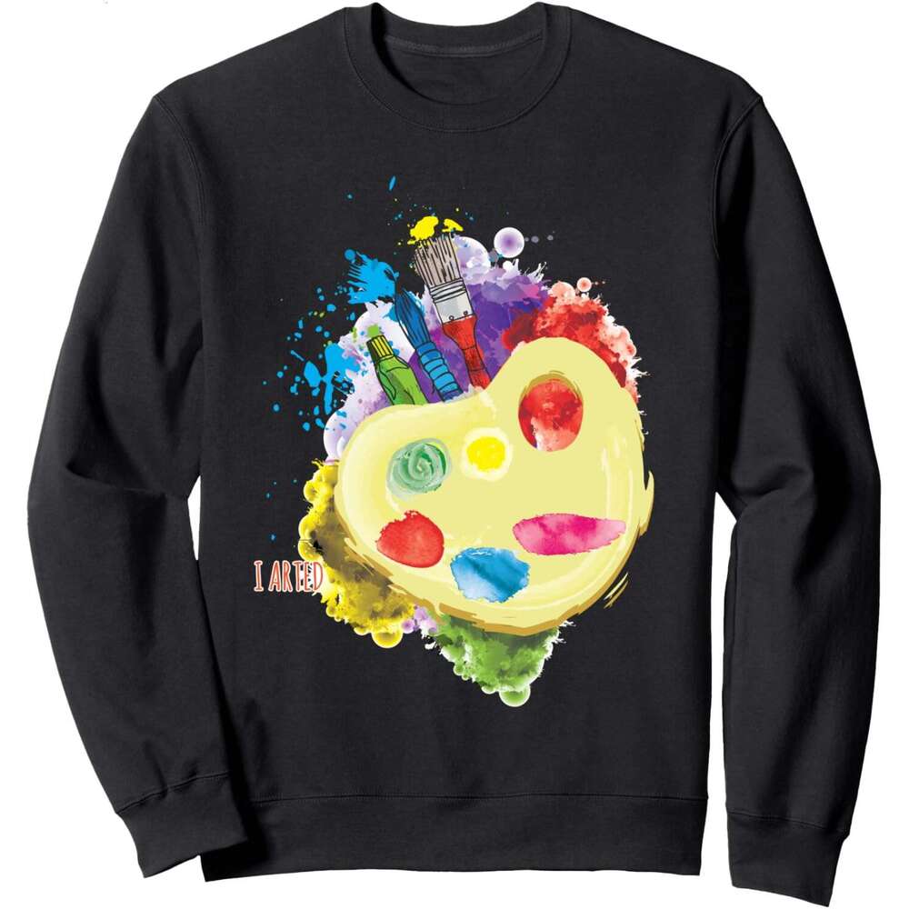 Long Sleeve Shirts for Men sweatshirt I Arted Art Lover Funny Artist Awesome Gift Idea Sweatshirt T shirt Tee Streetwear Casual tops clothes