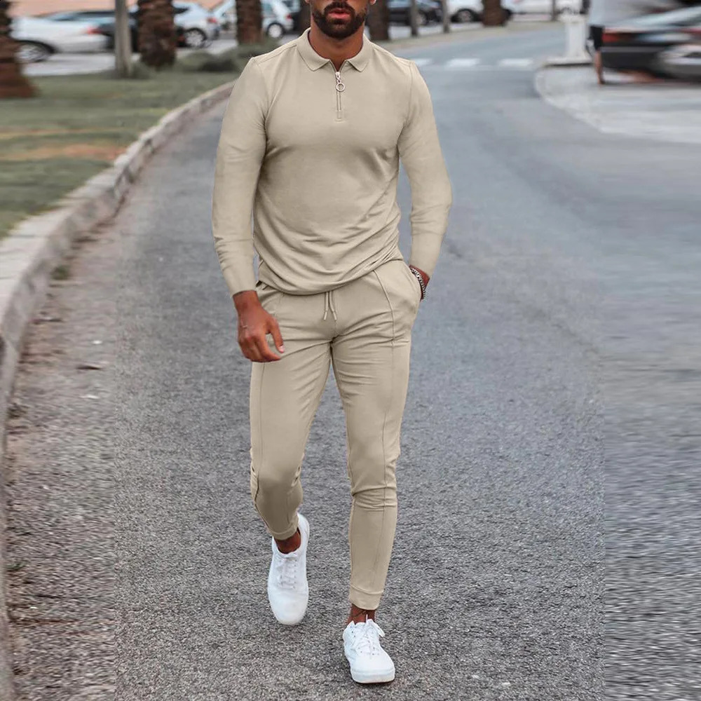 s fall gym sport wear two piece custom jogger pant sets fashion mens tracksuit 240821