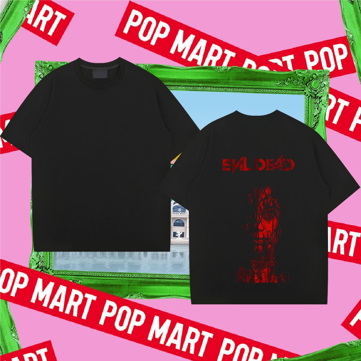 Fashion New Tshirts 230g 100% Cotton Street Casual scary Crew Neck Mens T Shirts Comfortable Anime Print Clothings