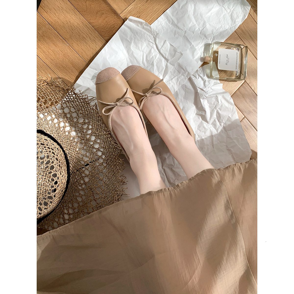 Ddmysports Grape Mom S Same Spring New French Style Bow Colored Square Ead Shallow Mouth Single Shoes Women Summer OUTDOOR
