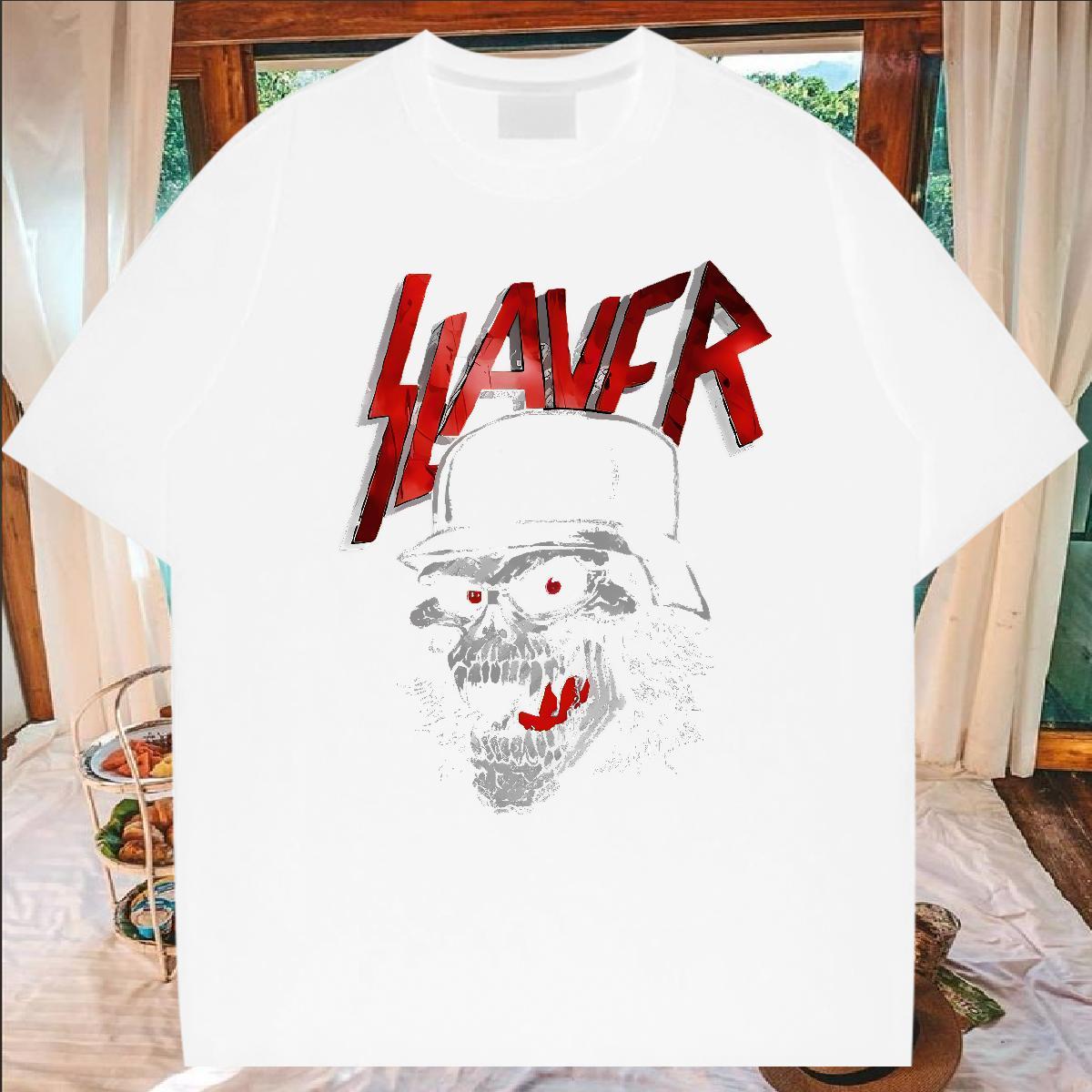 Free Shipping skull Men Clothes T-Shirt 100% Cotton 230g Mens T Shirts DIY Casual Daily Wear Breathable Short Sleeve Loose Tops Tees