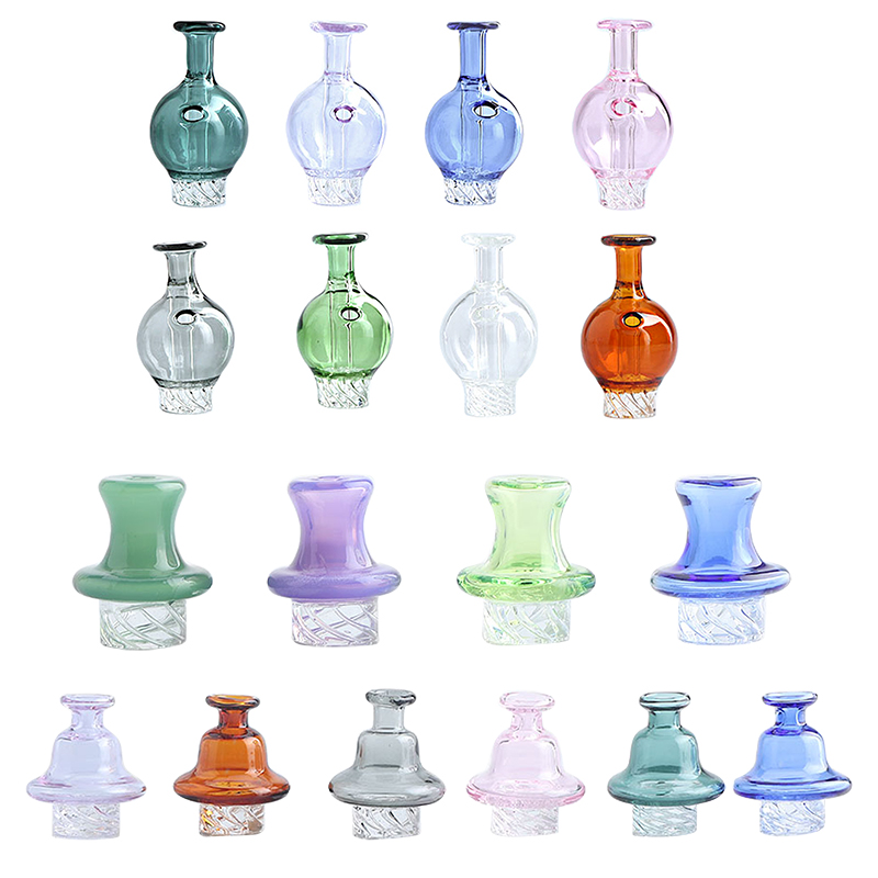 3 Styles Smoking Accessories 25&30OD Glass Spinning Carb Caps For Beveled Edge Flat Top Quartz Banger