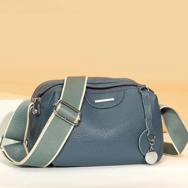 Fashion Crossbody Bags Genuine Leather Bag Simple High Quality Tote Vintage Boston Handbag Female Shoulder 241227