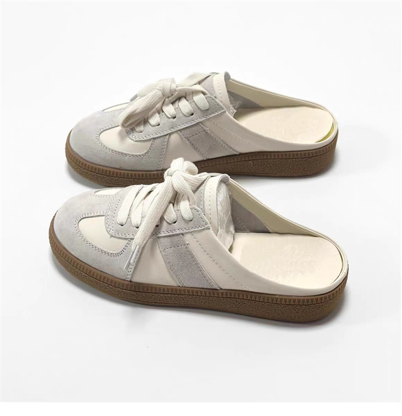 Free shipping 2024 new flat casual slippers suitable for women in apricot and silver 35-40
