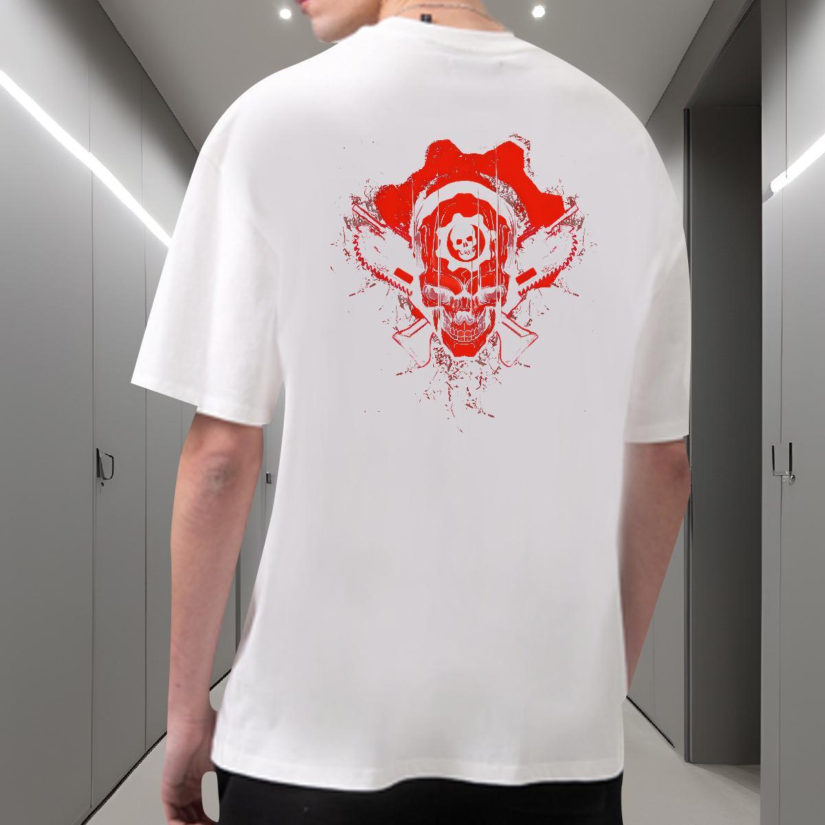 2024 Designer Mens Tshirts 230g 100% Cotton Sports Casual SKULL Pure Cotton T Shirts Men TOP Quality Custom Cartoon Polos