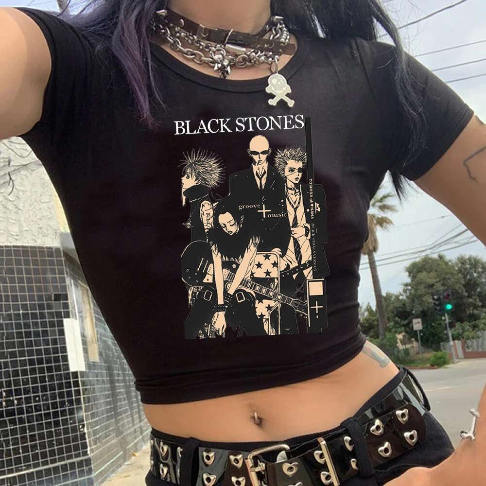 Summer Cropped Nana Anime Kawaii Cartoon T-shirt Women Haruku Aesthetic Corp Top Casual Tshirt Fashion Y2k Female T Shirt