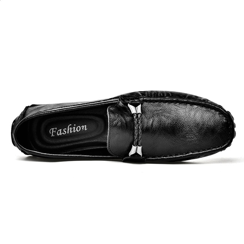 Genuien leather mens cushioned mens casual shoes Moccasins lightweight boat boots Plus size 37-47 240821