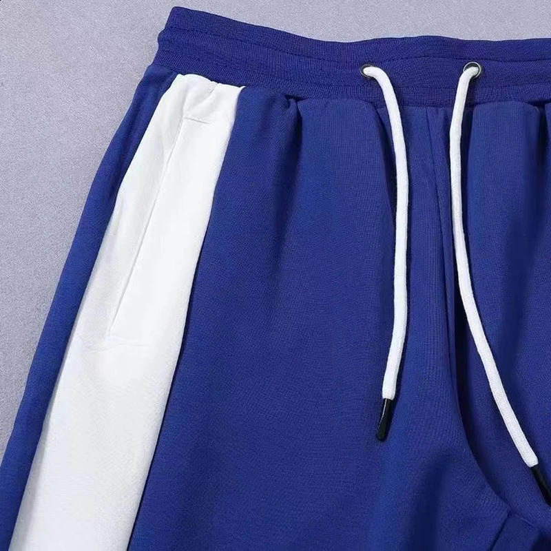 European mens and womens casual sports suit long-sleeved trousers high-end fashion two-piece suit 240821