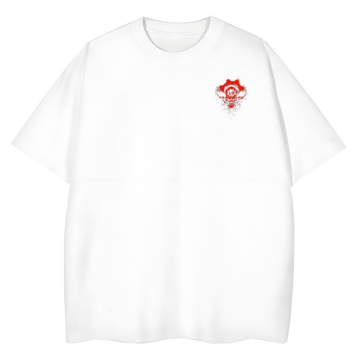 Fashion Casual SKULL Tshirts 230g Pure Cotton T-Shirts for Men DIY Anime Daily Outfit Round Neck Short Sleeve TOP Quality Tees